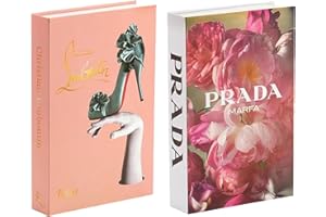 GNAUMORE Libri Decorativi per l'Arredamento della Casa,Libri Decorativi Arredamento,Set Libro Finti Moderno Decorazioni Libro per Libreria Decorativi Design,2PC