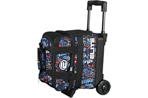 ELITE Basic Bowlingtasche mit Roller, kompaktes, stabiles Design, passend für Schuhe der Größe 45,5