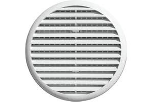 LA VENTILAZIONE First Plast Grille Ronde a Clipser avec moustiquaire d.155 80<125 Blanc-Pass air