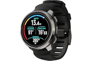 SUUNTO OCEAN Orologio Subacqueo e Sportivo Uomo, Schermo AMOLED, 10ATM/7 Bar, Dualband GNSS Mappa Offline, GPS Activity Tracker, 95+ Sports, Cardiofrequenzimetro, Autonomia 60H in Modalità Immersione