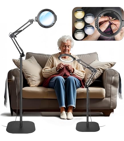 10x Vergrootglas Met Licht En Standaard 60 LED - Bureaulamp 5 Kleuren Voor Knutselen & Lezen