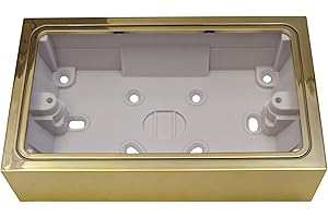 G&H BRASSWARE G&H 710B 2 Gang Polished Brass Surface Mounted Double 35mm Pattress Box