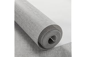 Beswitory Light Grey Fabric Linen Effect Textured Wallpaper Hessian Wallpaper Designed to Look Like Fabric Minimalist Designer Feature Wall Paper for Living Room Bedroom