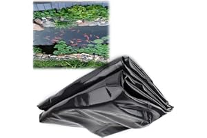 Olivy Película Lona Estanque PVC Resistente Al Desgarro 2x2m 4x5m 5x5m 10x10m 10x12m Revestimiento De Estanque Flexible Membrana Impermeable Plegable para Cascada, Agua, Jardín, Paisajismo