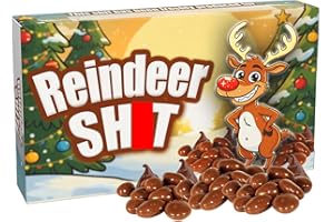 ATCOTAB Reindeer Poo Funny Gift For Office Worker Funny Secret Santa Gift Adult Joke Prank Christmas Sweets Friends Brother Dad Chocolate Covered Raisins