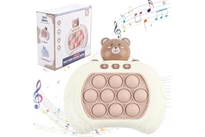 Elektroniczna gra Fidget, ZoneYan Pop It Fidget Toy, przenośna gra pop it, wyskakujące gry, wyskakujące gry, automat do gier logicznych-pop, elektroniczna gra w walnięcie molem (niedźwiedź brązowy)