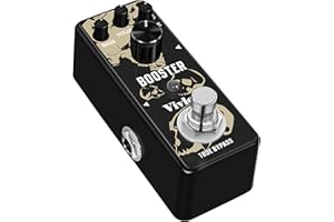 Vivlex LEF-318 Boost Schub - Pedale analogico per chitarra elettrica e basso con True Bypass, amplificatore con suono pulito, formato mini