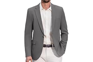 COOFANDY Hombres Blazer Sporty Casual Chaqueta 1 Botón Traje Blazer para Hombres Negocios Casual