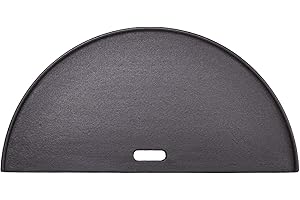 Kamado Joe KJ-HCIGRIDDLE, Croissant de lune en fonte Réversible Griddle Grill Accessoires de barbecue Noir
