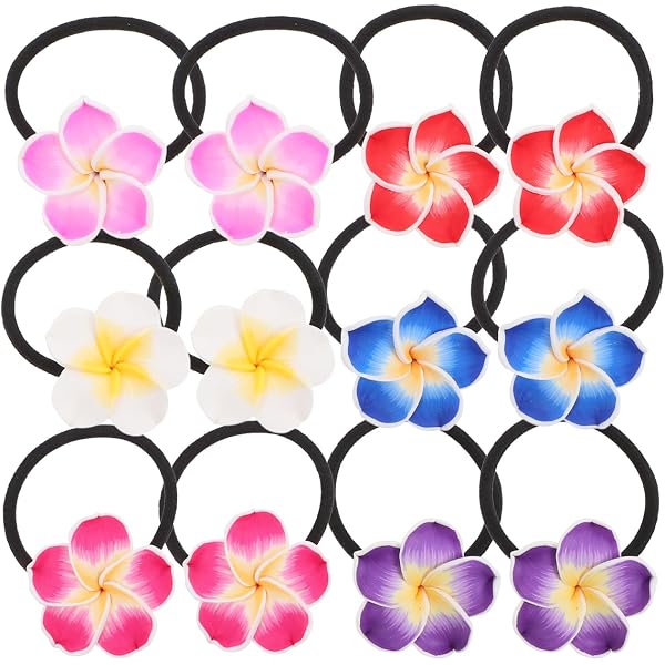 3 Paar Hawaiianische Haarnadeln – Frangipani-Blumen Aus Schaum, Weiß & Rosa, Je 7 Cm