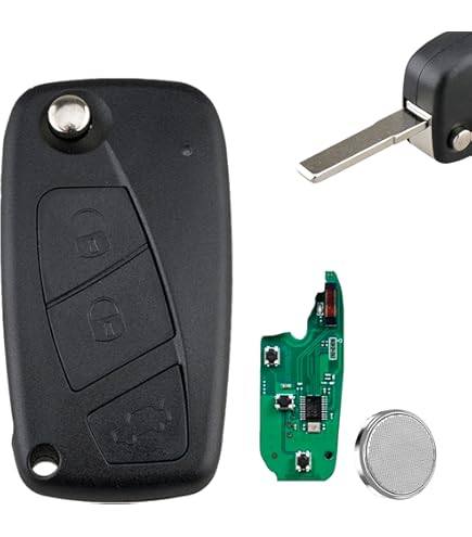 Clé Plip Compatible Avec Fiat Ducato Ulysse Grande Punto Modèle 2 Boutons N°2 Coque Boitier De Télécommande @Pro-Plip