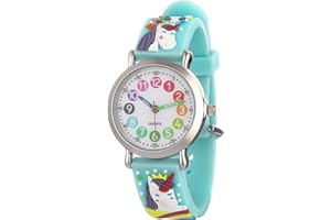 CHAOTECHY Kinder Armbanduhr für Mädchen und Jungen,gut lesbar, um ganz leicht zu Lernen, die Uhr zu lesen