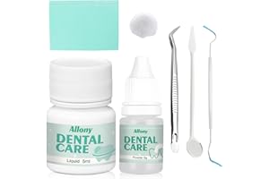 ALLONY Cemento Dental, Composite Dental, Kit de Fijación para Corona y Puente o para Rellenar una Caries