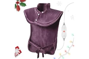 CURECURE Elektryczna poduszka grzewcza na plecy, ramiona, kark, 4 poziomów temperatury i automatyczne wyłączanie przez 1,5 godziny, ogrzewacz pleców, 60 x 85 cm