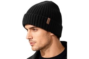 FURTALK Beanie Hat Men Women Fleece Lined Winter Hats Warm Thermal Hat Knit Cuffed Beanie Unisex Plain Skull Cap