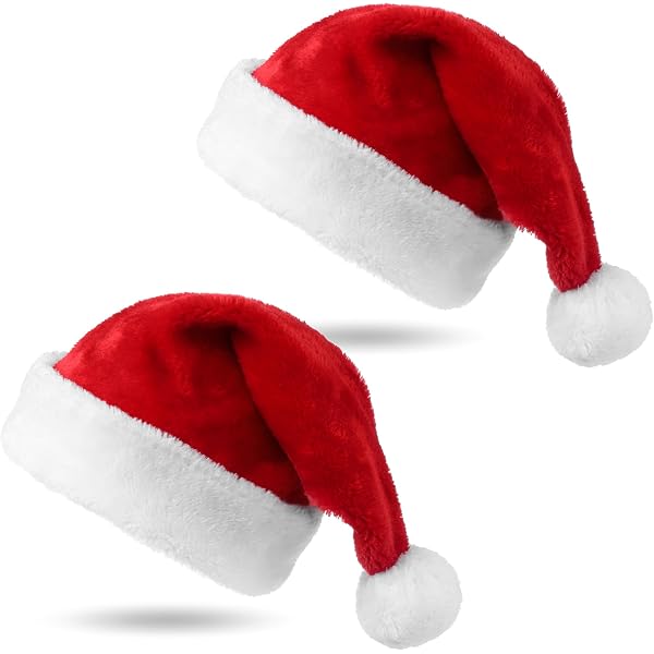 4 Weihnachtselfen-Mützen Set Mit Ohren – Für Erwachsene & Kinder, Rot/grün
