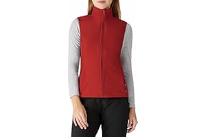 Outdoor Ventures Women's Softshell Gilets Lightweight Sleeveless Jacket Waterproof Windproof Running Vest Fleece Lined Outwear for Cycling Hiking Golf