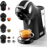 Upgrade Capsule Machine Espresso Coffee 5 in 1 19 Bar for Nespresso/Dolce Gusto/LAVAZZA MIO/LOR and Ground Coffee/ESE, Small