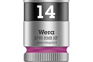 Wera 05003748001 8790 HMB HF Zyklop-Steckschlüsseleinsatz mit 3/8"-Antrieb mit Haltefunktion, 14.0 x 29.0 mm, 14