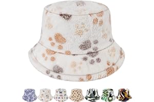 NEOLA Pelzig Fischerhut Damen Plüsch Fischerhut Flauschige Bucket Hat Winter Wärmer Eimer Hut Anglerhut für Mädchen Damen