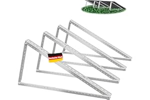 ALLDREI® Solarpanel Halterung Balkonkraftwerk 2er - 120cm Solarmodul Halterung 4 Stück aus Aluminium für Flachdach, Garten, Wand, Solarmodulhalterung für 2 PV-Module, 0% MwSt.