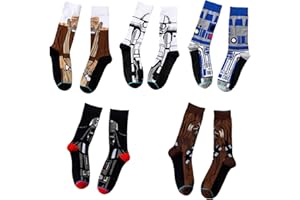 GENERIC Star Wars Socks Gift Box of 5 Pairs of Mens Novelty Socks Gift For Star Wars Lovers Darth Vader Storm Trooper Chewbacca Mens Gift Stocking Filler Birthday Present