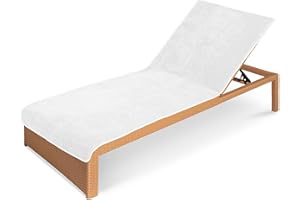 ‎JEMIDI JEMIDI Frottee Schonbezug für Gartenliege Strandliege 75x200cm - Liegenauflage mit Kapuzenüberschlag waschmaschinenfest - versch. Farben