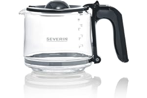 SEVERIN Verseuse en verre, 1,4 L, Compatible avec cafetières filtre Severin Gamme "Type" et "TypeSwitch", Noir, GK 5501