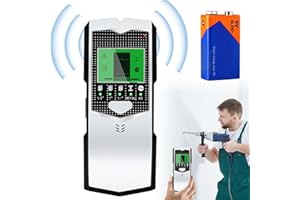 LEIKURVO Détecteur de ligne : scanner mural 5 en 1 multifonction Stud Finder avec écran LCD et alarme Détecteur de métaux Détecteur de métaux Détecteur de câbles AC pour trouver les lignes électriques, poutres