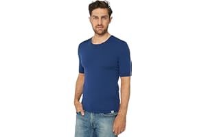 DANISH ENDURANCE Camiseta de Manga Corta de Lana Merina para Hombre, Ropa Interior Térmica Premium