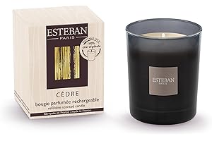 Esteban Paris - Candela profumata ricaricabile CEDRO 170g