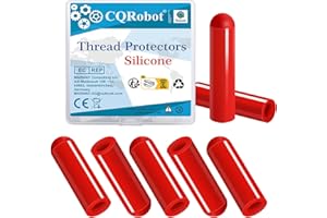 CQRobot Tappi terminali in Silicone 50Pezzi Rosso Protezioni per Filettature Rotondi in Flessibile Viti Post Bullone Tappo Coprivite Protezione Filettatura Diametro 5mm,per Cavi Elettrici,Mobili,Tubi