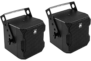 Omnitronic BOB-4 Top 16 Ohm schwarz 2 Stück | 16-Ohm-Lautsprecherpaar mit 4"-Breitbandlautsprecher | Zur Erweiterung des BOB-10A-Subwoofers für 2.1-, 4.1- und 8.1-Betrieb