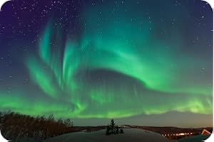 Northern Lights - Glass Worktop Saver/Protector | Kitchen Cutting Board - by Pearl Glass (60 x 40cm)