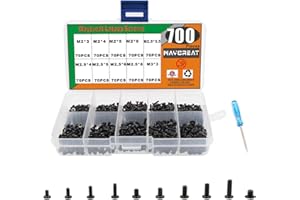 Waycreat Juego de 700 tornillos para computadora portátil M2 M2.5 M3 para SSD IBM HP Dell Lenovo Samsung Sony Toshiba Gateway Acer Disco Duro SATA, (10 tamaños)