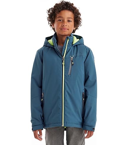 killtec jongens Ski-jack/functioneel jack met capuchon en sneeuwvanger KSW 383 BYS SKI JCKT, ocean, 176, 42096-000