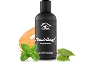 ‎BERGBAD BERGBAD BIO-Saunaaufguss Birke Minze & Orange 100ml Strudelkopf - Natürlicher Sauna-Aufguss mit ätherischen BIO Ölen