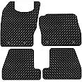 BCM Car Mats - Compatible with Ford Focus March 2015-2018 - Car Floor Mat - 3MM Rubber - Fully Tailored - Anti-Slip Backing - Black Trimming - 4 Piece Non-Slip Mat
