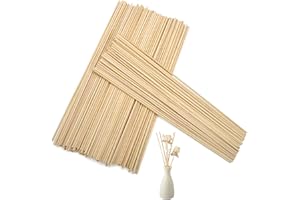 PCSFOE Lot de 200 Bâtonnets en Bois pour Barbe à Papa - 300 mm x 3 mm, Ronds - pour Glace, Sucre Candi et Travaux Manuels
