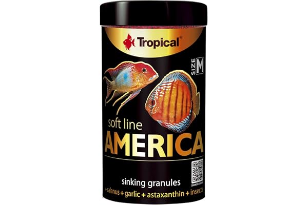 SOFT LINE AMERICA SIZE M 100ml / 60g - Nourriture pour poissons, rehausse la coloration et améliorer l'immunite
