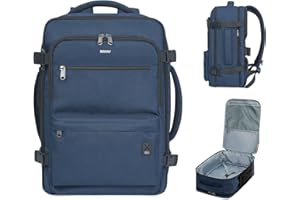 WANDF Bagaż podręczny 55 x 40 x 20 cm / 45 x 36 x 20 cm do Easyjet Airlines, podróżny plecak podręczny z kieszenią na mokre siedzenie, 17-calowy plecak na laptopa dla mężczyzn i kobiet