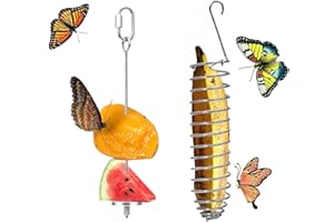 ONCPCARE 2pcs Eleganter Schmetterlings-Bananenhalter, Outdoor-Bananenhängematte, hängende Schmetterlings-Futterspender Ständer für Garten, Hinterhof