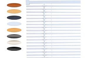 Lister Cartwright 25mm PVC Venetian Blinds Windows Blind Easy Fit Child Safety Included (White Textured, 60 cm Width x 160 cm Drop)