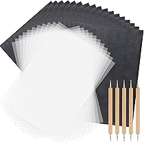 50 Blatt Kohlepapier + 5 Stifte – Transferpapier Für Holz, Leinwand & Basteln