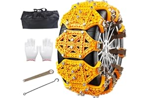 ZOYDP Schneeketten, 8 Stück Schneeketten Universal, Schnee Kette für Reifenbreite 165-265mm, Reifen Schneeketten Schnellmontage, Snow Chains mit Nylontasche, Schneeketten fürs Auto/LKW/SUV