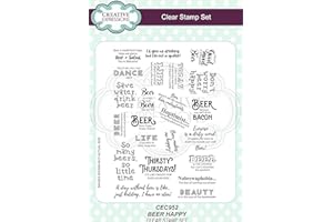 Sue Wilson A5 Clear Stamp Set-Beer Happy, Transparent, CEC952