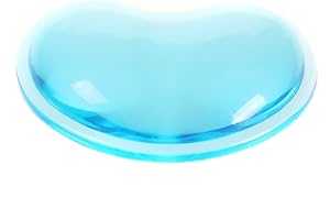 HIMRY® Poggiapolsi Crystals Gel Ergonomico, a forma di cuore, morbidissimo Cuscino per il polso, Cristalli gel Pad Poggiapolsi, trasparente resto di polso, blu, KXC5112 blue