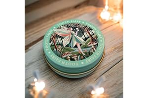 TINIT Tooth Fairy Tin Box Boy Girl Keepsake Teeth Storage child toddler baby kid gift present birthday first tooth bag pouch (Girl Fairy (Light Blue Design))