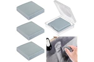 HAOHANEUP 4Pcs Kneaded Art Erasers, Grey Kneadable Artists Putty Rubber,Create Highlights, Erase or Lighten Sketching Erasing Blurring Highlighting for Adults on School Office