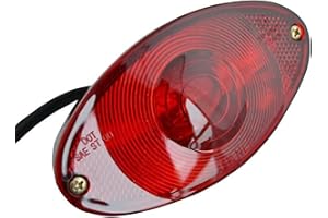 Alchemy Parts Moto Ovalado Negro a Medida Freno Luz Trasera Para Mono Bicicleta Trike Chopper